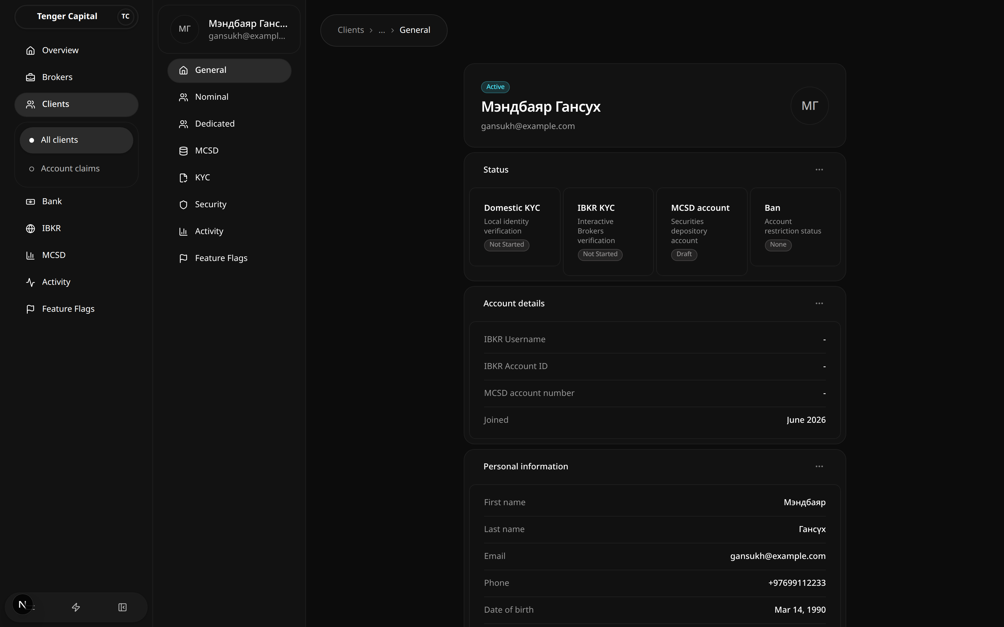 Client Detail