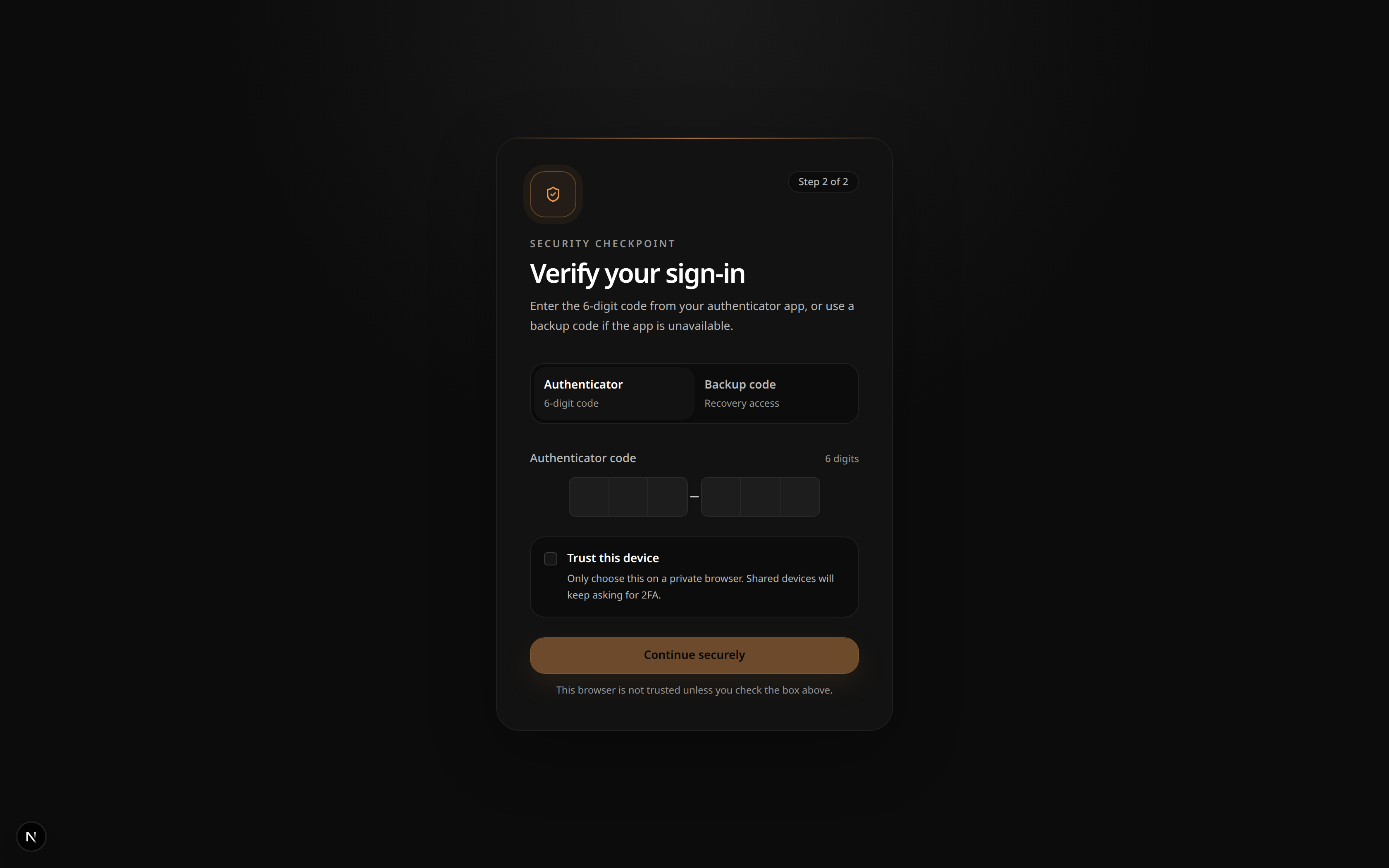 Verify Two-Factor