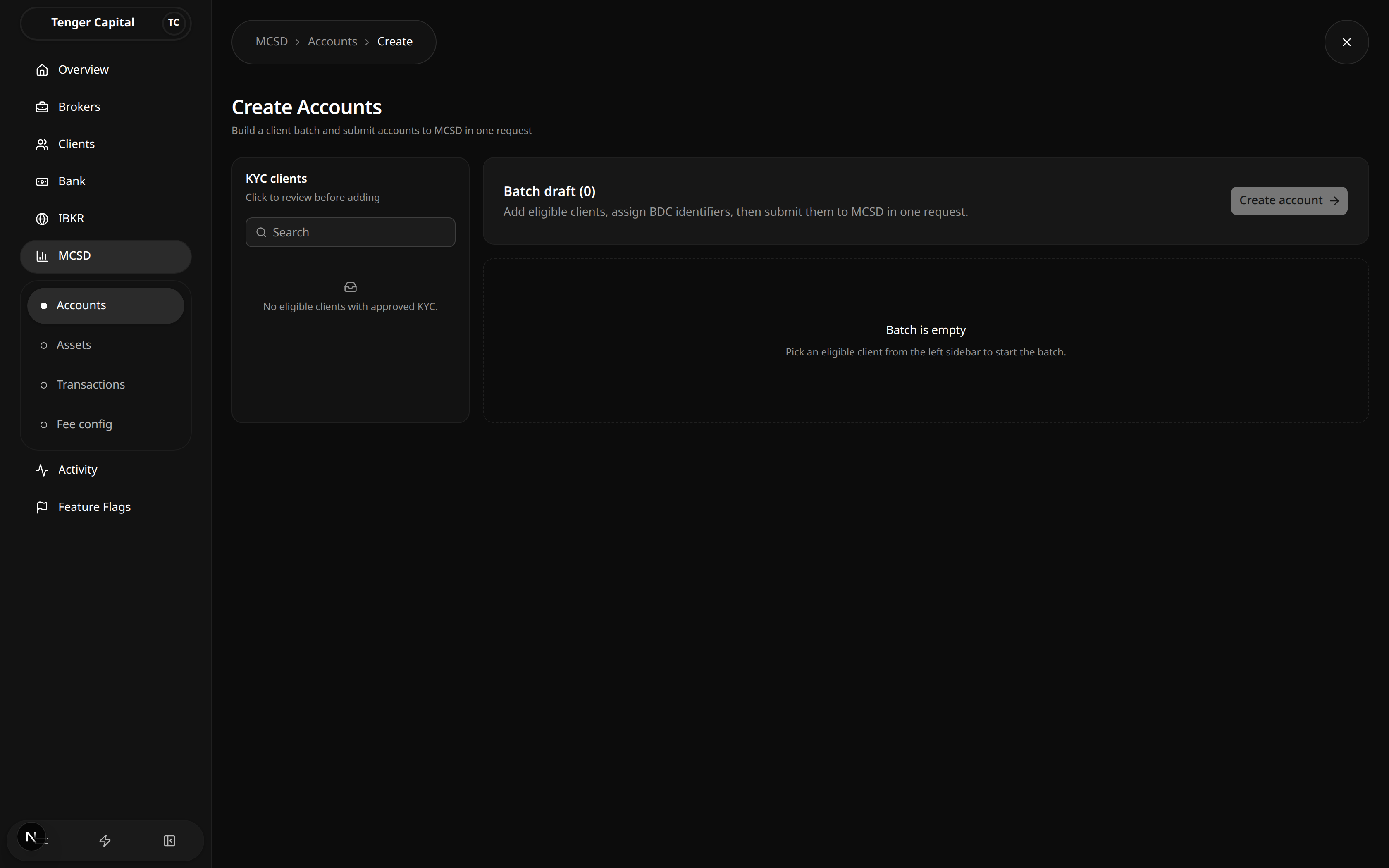 Create MCSD Accounts